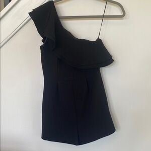 Black One-Shoulder Romper